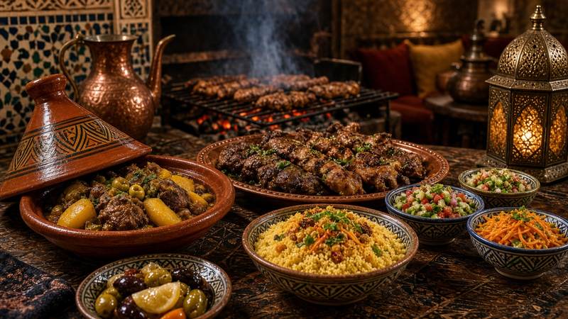 Kosher restaurant Chez Abehssera in Guéliz, Marrakech